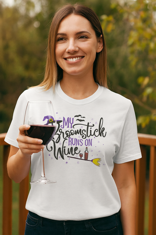 My Broomstick Runs On Wine T-Shirt