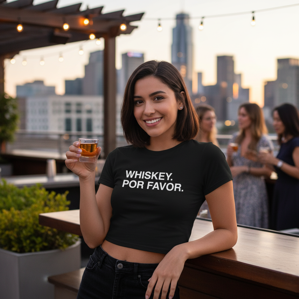 Whiskey. Por Favor. - Women's Crop Tee