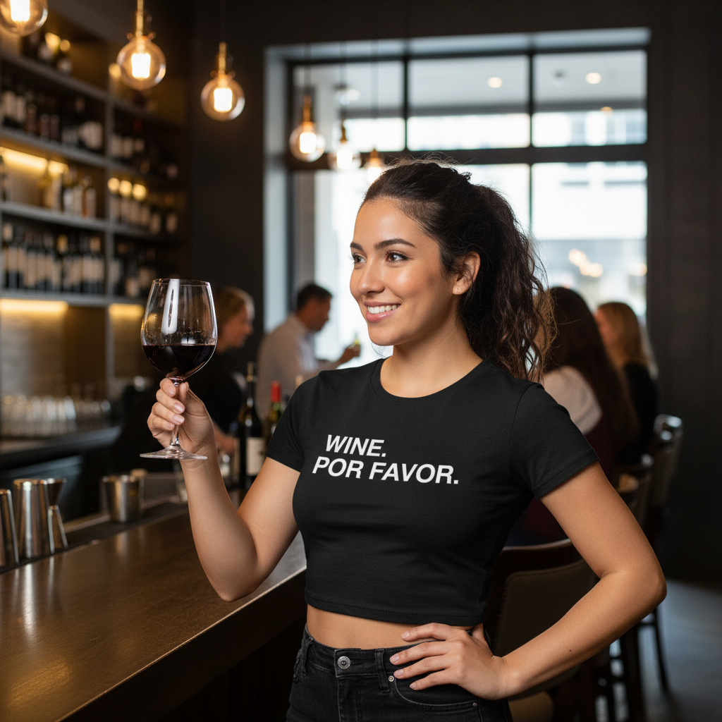 Wine. Por Favor. - Women's Crop Tee