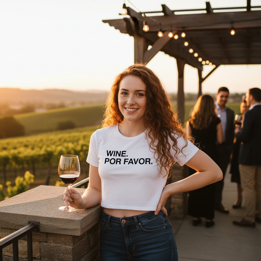 Wine. Por Favor. - Women's Crop Tee