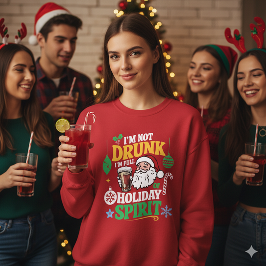 I'm Not Drunk, I'm Full of Holiday Spirit Sweatshirt