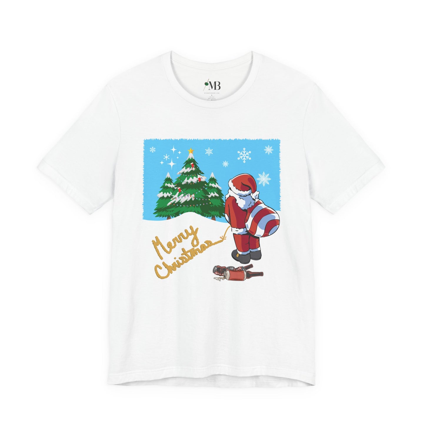 Santa Peeing In The Snow T-Shirt