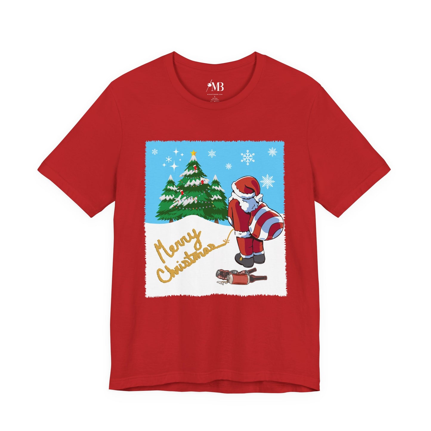 Santa Peeing In The Snow T-Shirt