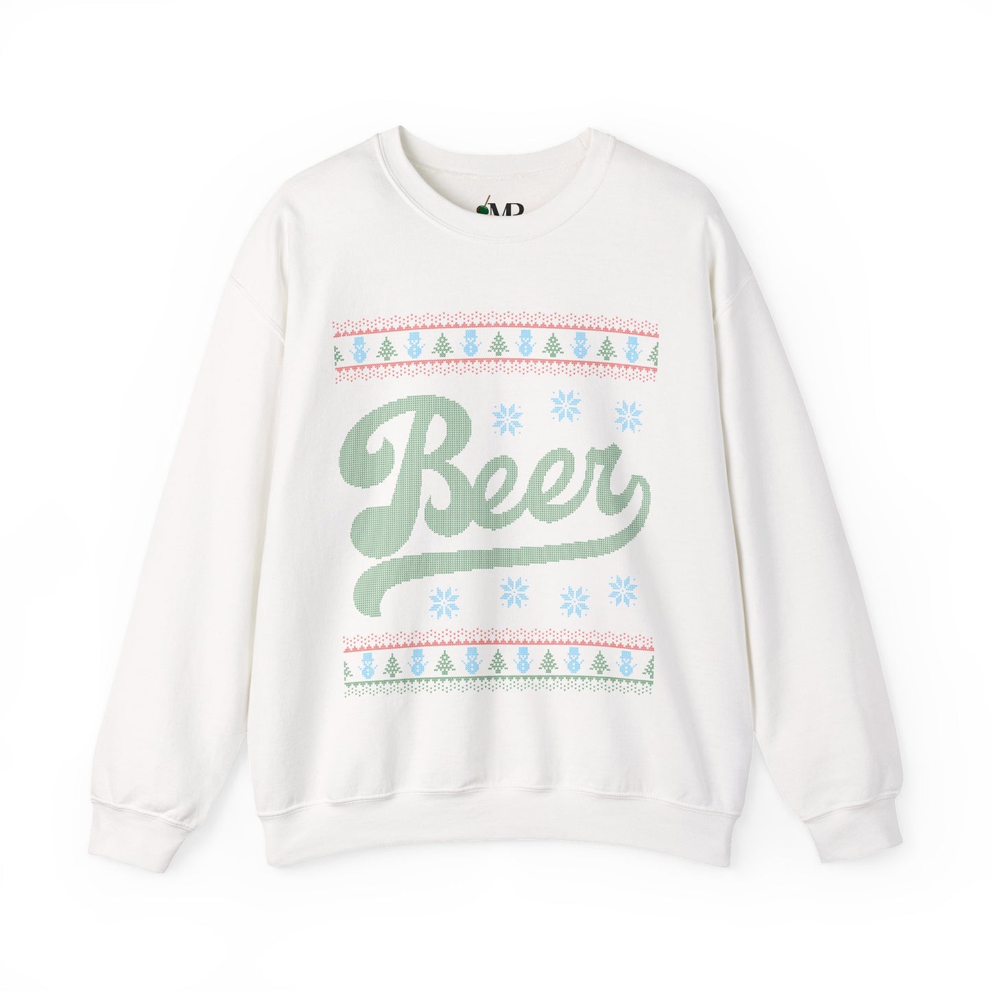Ugly Sweater Print Beer Sweatshirt
