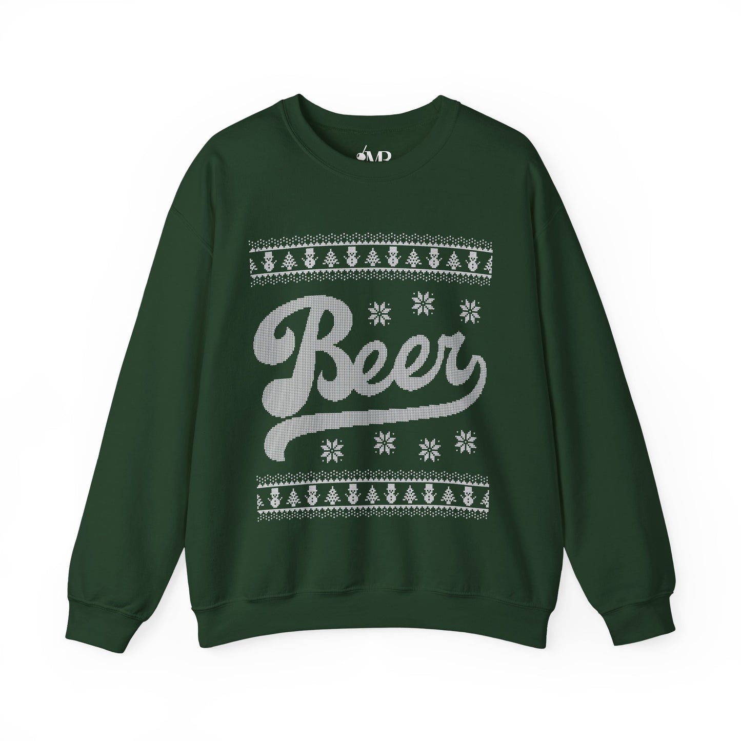 Ugly Sweater Print Beer Sweatshirt