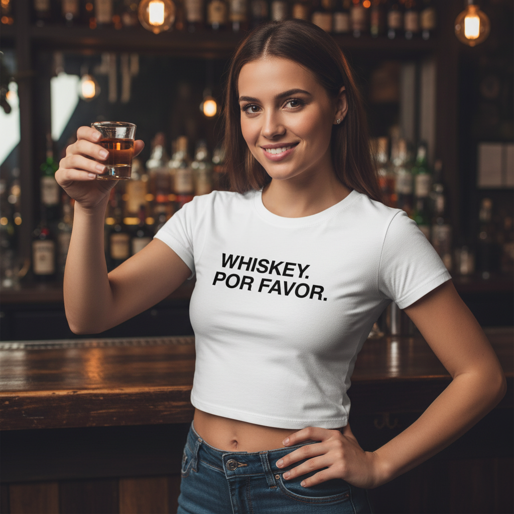 Whiskey. Por Favor. - Women's Crop Tee