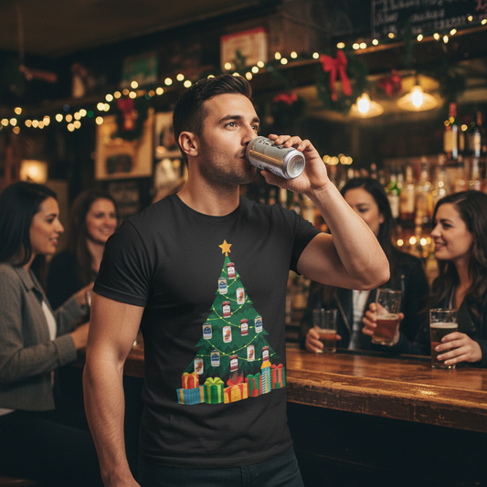 Beer Can Christmas Tree T-Shirt