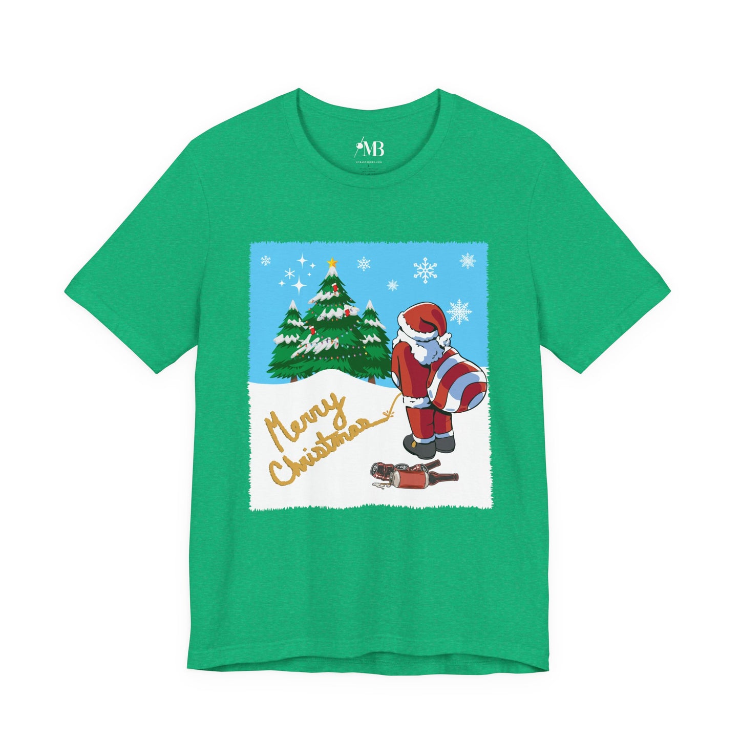 Santa Peeing In The Snow T-Shirt