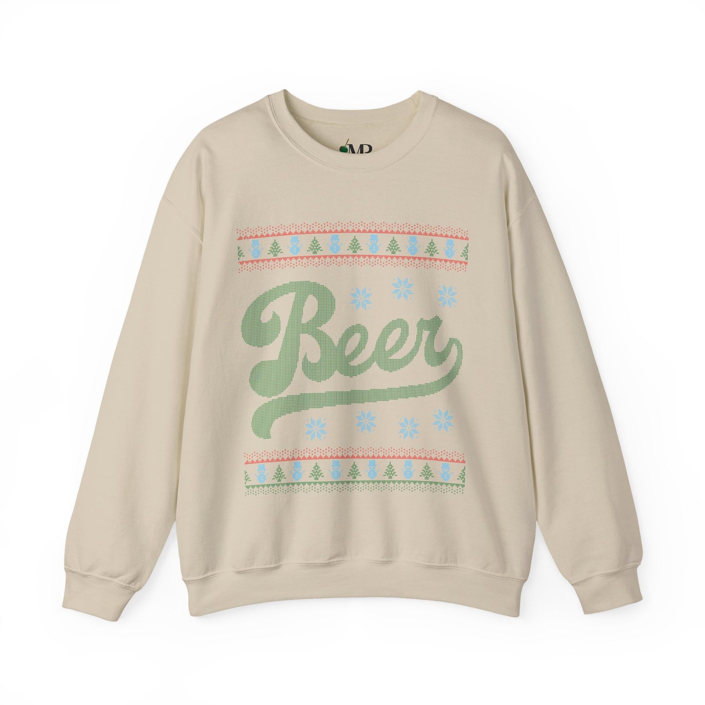 Ugly Sweater Print Beer Sweatshirt